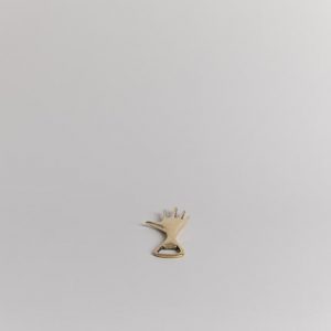 Hand Bottle Opener, Polished Brass