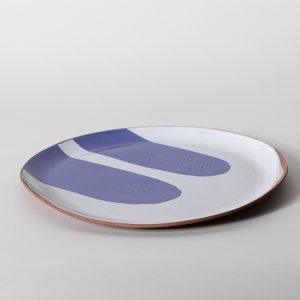 Round Serving Plate, Cobalt