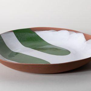 Large Round Serving Bowl, Green