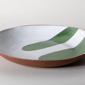 Large Round Serving Bowl, Green
